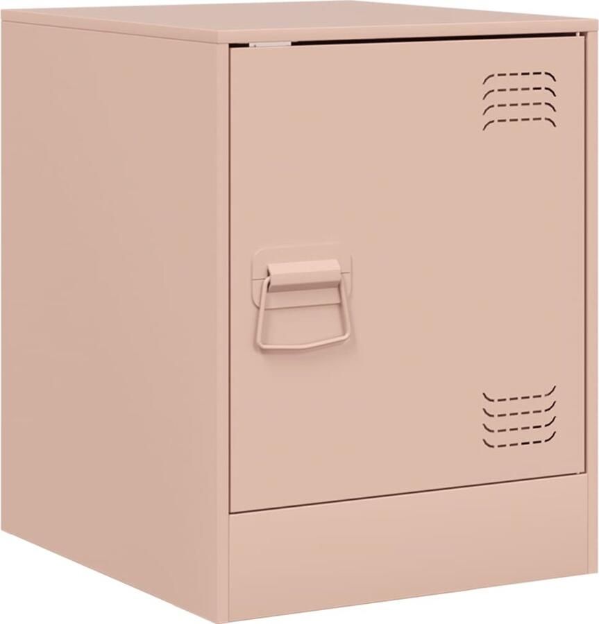 VidaXL -Nachtkastje-34 5x39x44-cm-staal-roze