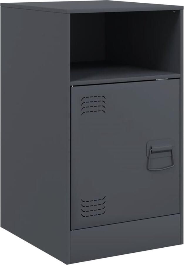 VidaXL -Nachtkastje-34 5x39x62-cm-staal-antracietkleurig