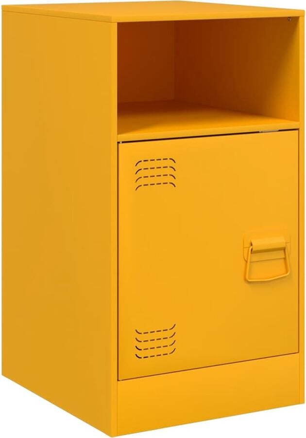 VidaXL -Nachtkastje-34 5x39x62-cm-staal-mosterdgeel