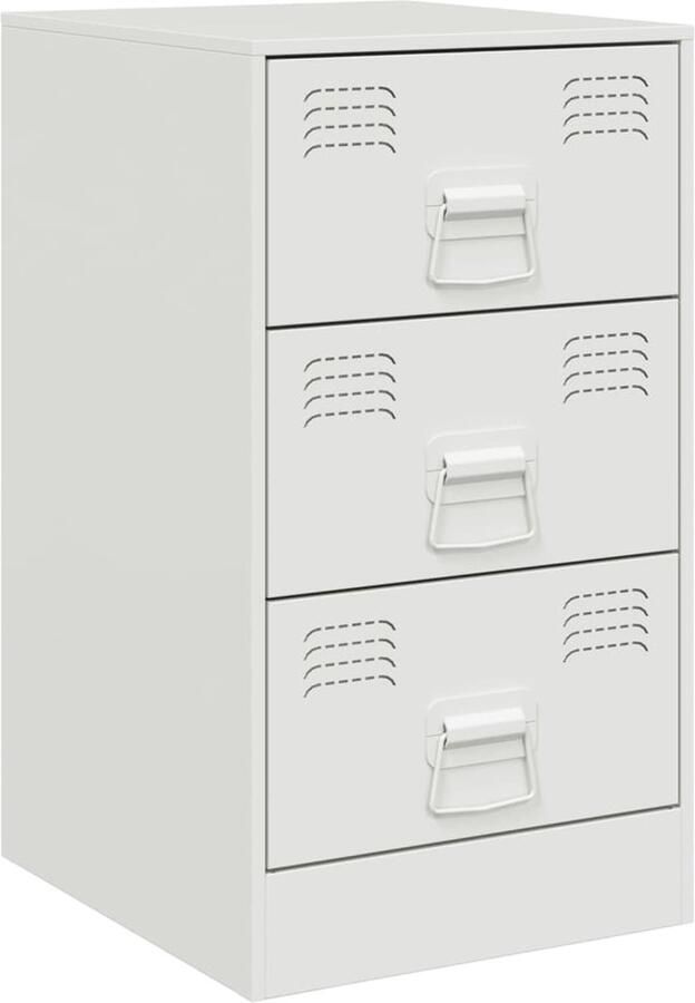 VidaXL -Nachtkastje-34 5x39x62-cm-staal-wit