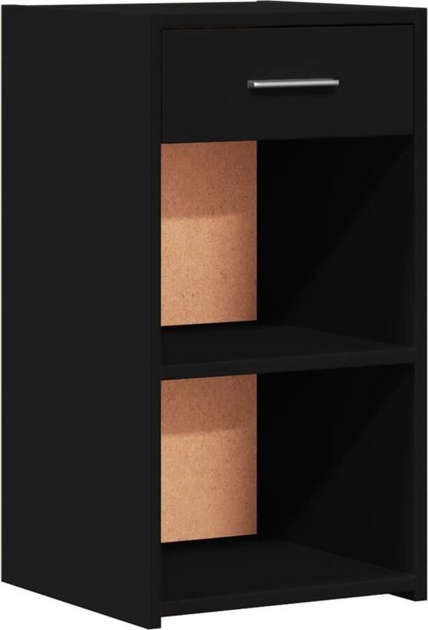 VidaXL -Nachtkastje-35x34x65-cm-bewerkt-hout-zwart