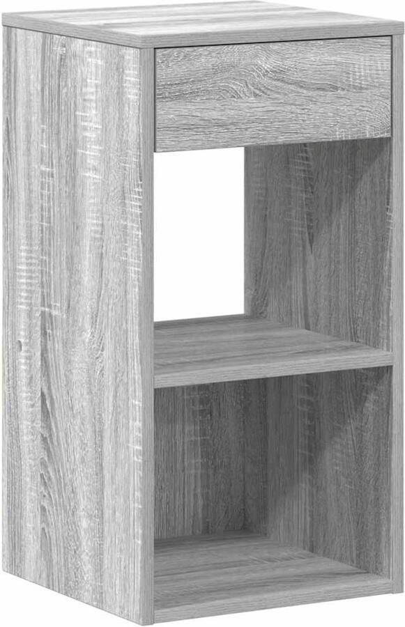 VidaXL Nachtkastje 35x34x66 5 cm Grijs Sonoma Eiken Nachtkastje Nachtkastjes Bijzettafel Wandkastje