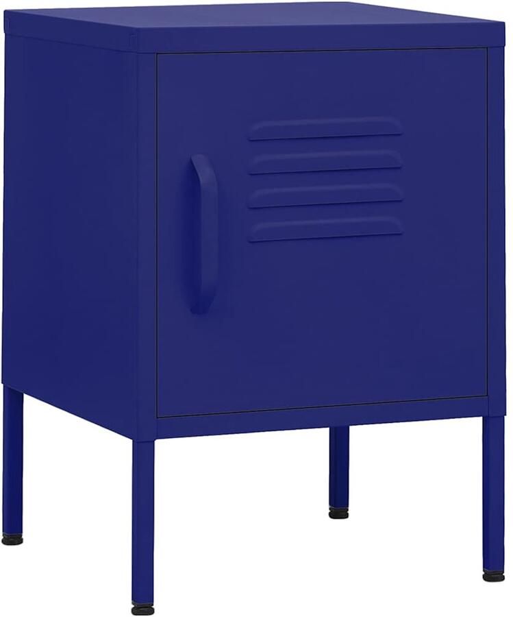 VidaXL -Nachtkastje-35x35x51-cm-staal-marineblauw - Foto 2