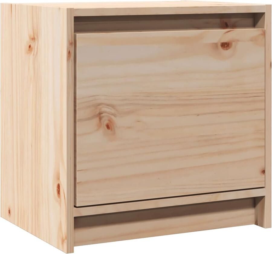 VidaXL Nachtkastje 40x30 5x40 cm Massief Grenenhout Nachtkastje Grenenhouten Meubilair Bruine Meubelen Slaapkamermeubelen Design Meubel Vintage Stijl Opbergvak Compact Bureau