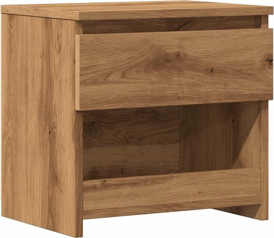VidaXL Nachtkastje 40x30x39 cm bewerkt hout artisanaal eikenkleur