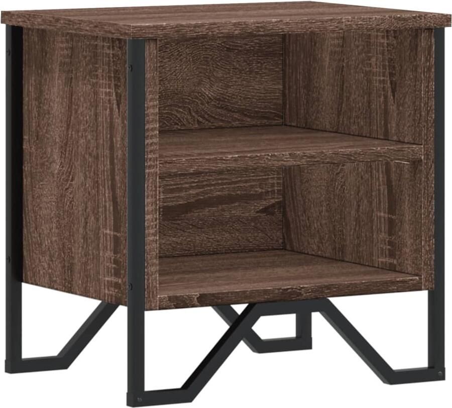 VidaXL Nachtkastje 40x30x40 cm Bruin Eiken Nachtaandkast Kastje Bijzettafel Salontafel Houten Nachtkastje
