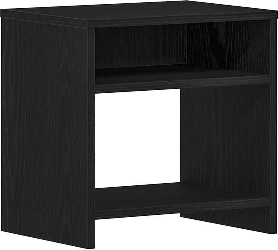 VidaXL Nachtkastje 40x30x40 cm spaanplaat zwart eikenkleurig