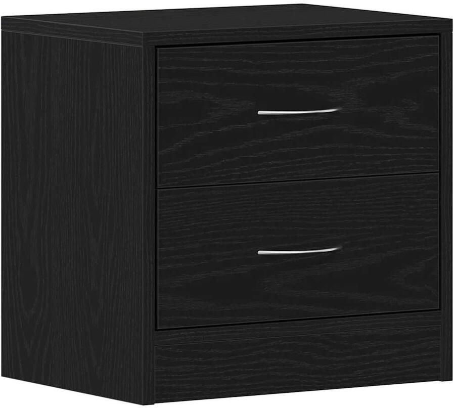 VidaXL Nachtkastje 40x30x40 cm spaanplaat zwart eikenkleurig