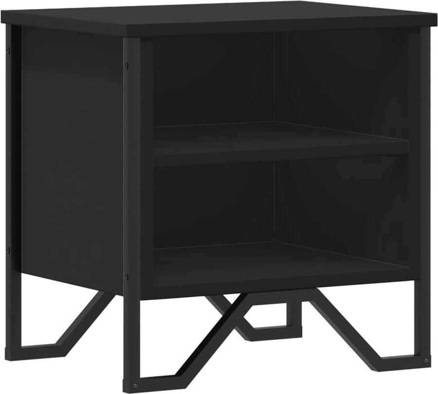 VidaXL Nachtkastje 40x30x40 cm spaanplaat zwart