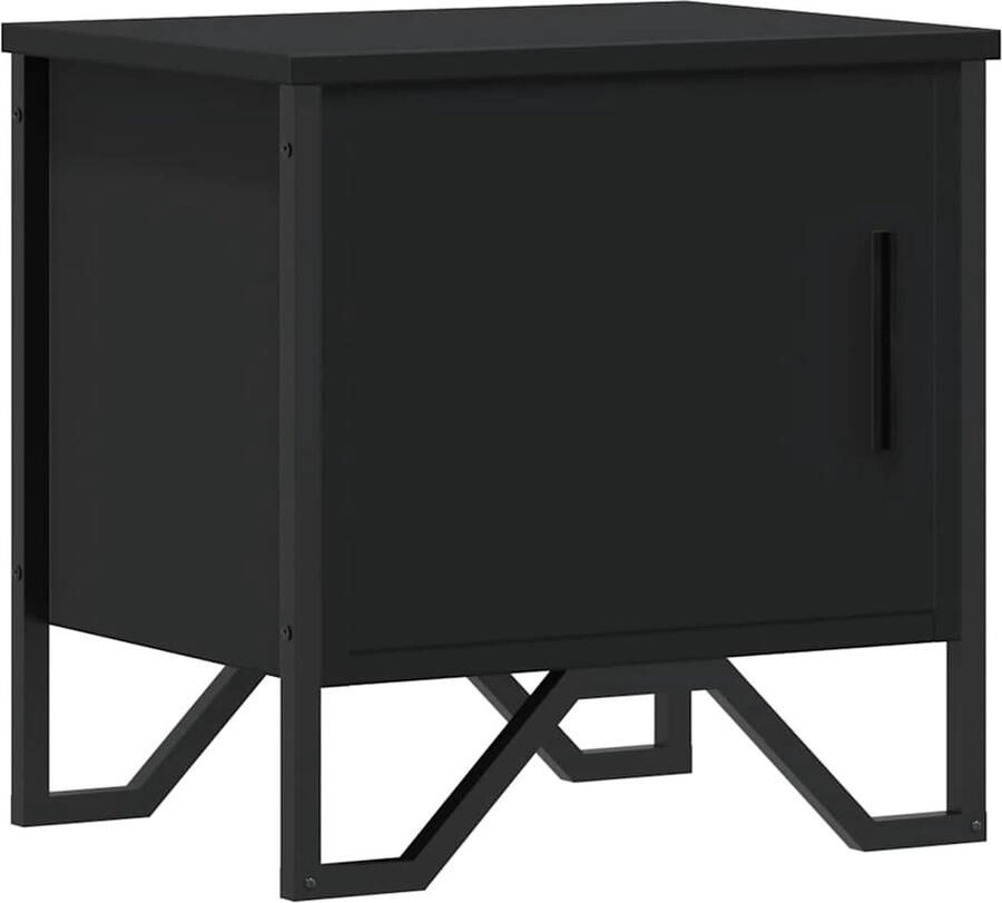 VidaXL Nachtkastje 40x30x40 cm spaanplaat zwart