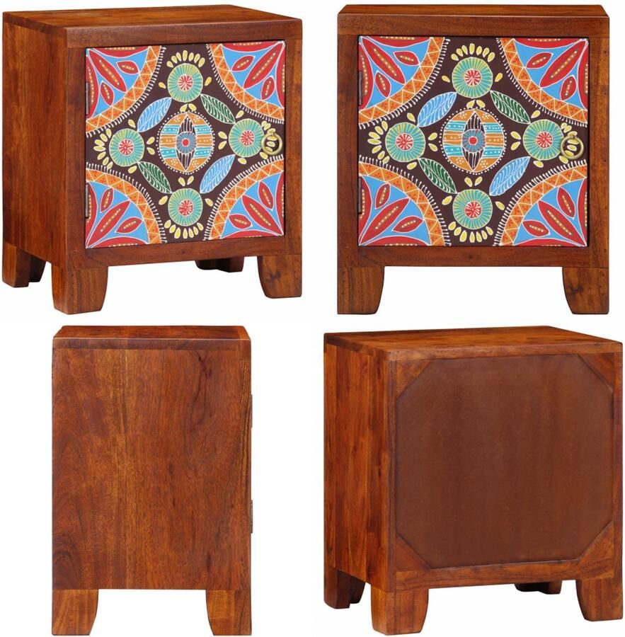 VidaXL Nachtkastje 40x30x45 cm massief acaciahout Nachtkastje Nachtkastjes Bijzettafel Wandkastje