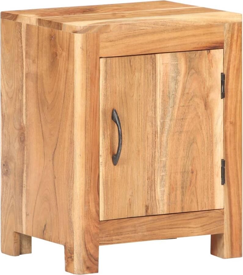 VidaXL Nachtkastje 40x30x50 cm massief acaciahout Nachtkastje Bedsidetable Rustic Design Acacia Wood Furniture Vintage Look Living Room Storage Bedroom Furniture - Foto 2