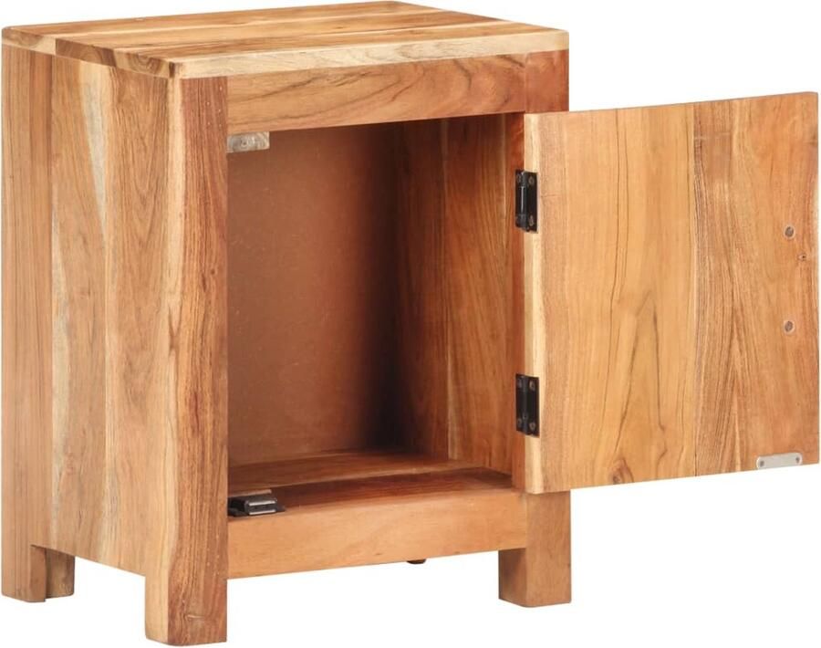 VidaXL Nachtkastje 40x30x50 cm massief acaciahout Nachtkastje Bedsidetable Rustic Design Acacia Wood Furniture Vintage Look Living Room Storage Bedroom Furniture