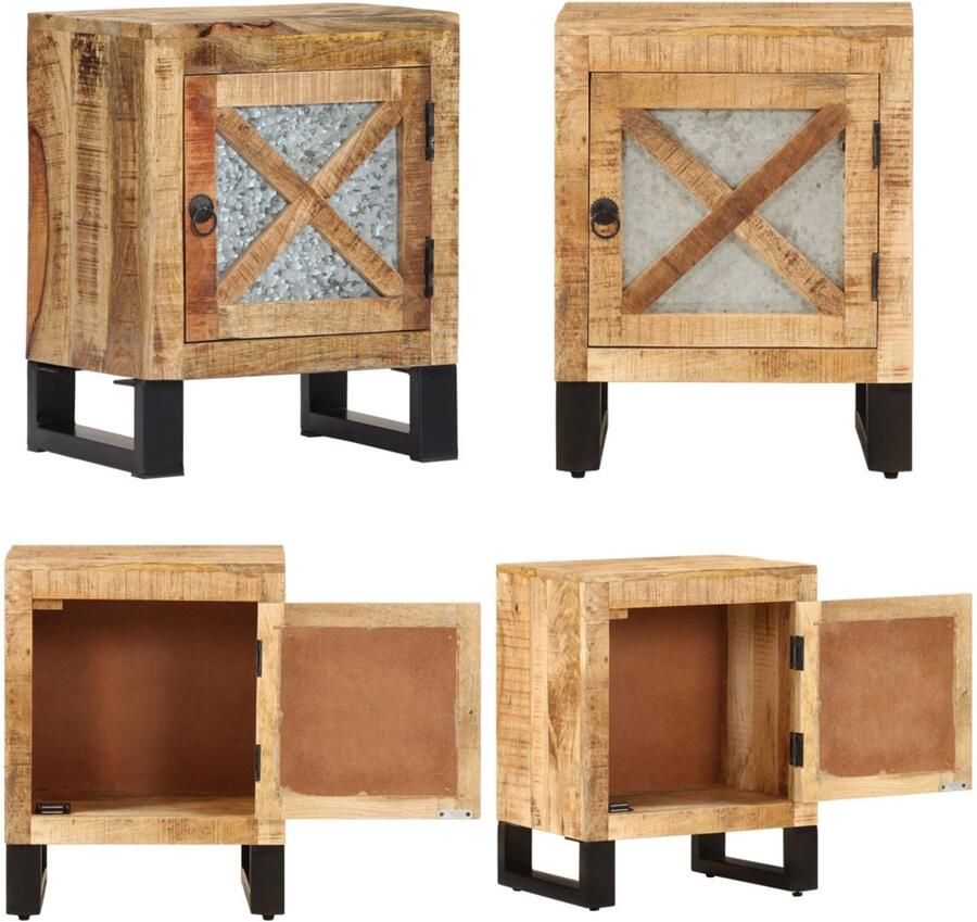 VidaXL Nachtkastje 40x30x50 cm massief mangohout Nachtkastje Nachtkastjes Kastje Nachttafel