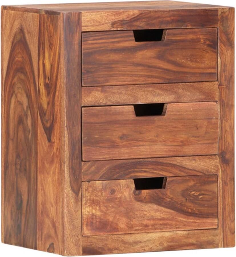 VidaXL Nachtkastje 40x30x50 cm massief sheeshamhout - Foto 2