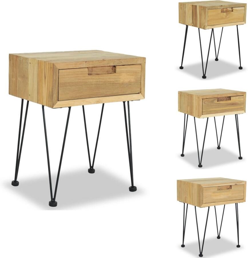 VidaXL -Nachtkastje-40x30x50-cm-massief-teakhout