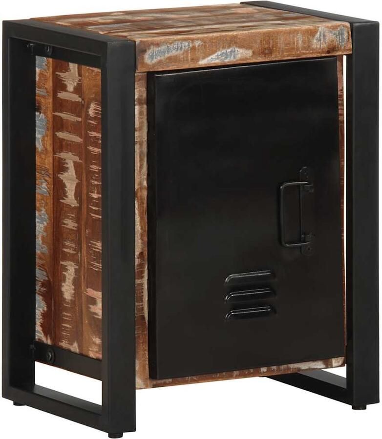 VidaXL Nachtkastje 40x30x51 cm massief gerecycled hout meerkleurig