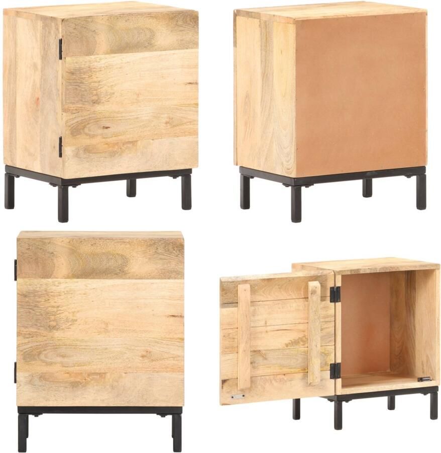 VidaXL Nachtkastje 40x30x51 cm massief mangohout Nachtkastje Nachtkastjes Kastje Kastjes