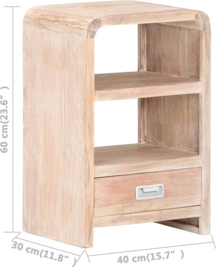 VidaXL Nachtkastje 40x30x60 cm massief acaciahout