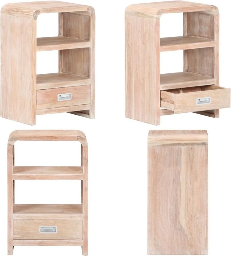 VidaXL Nachtkastje 40x30x60 cm massief acaciahout Nachtkastje Nachtkastjes Nacht Kastje Nacht Kastjes