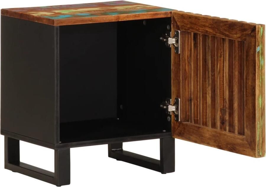 VidaXL Nachtkastje 40x34x46 cm Gerecycled Hout Nachtkastje Nachtkastjes Bijzettafel Wandkastje