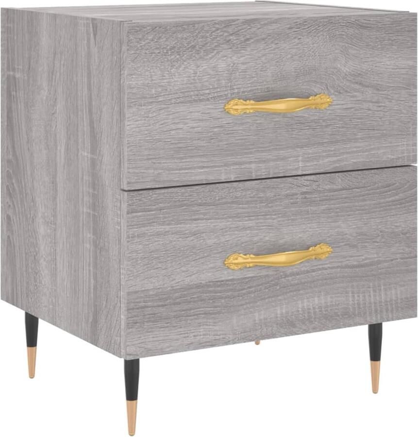 VidaXL -Nachtkastje-40x35x47 5-cm-bewerkt-hout-grijs-sonoma-eikenkleur - Foto 5