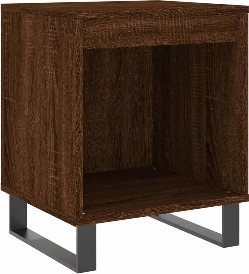 VidaXL -Nachtkastje-40x35x50-cm-bewerkt-hout-bruineikenkleurig - Foto 3