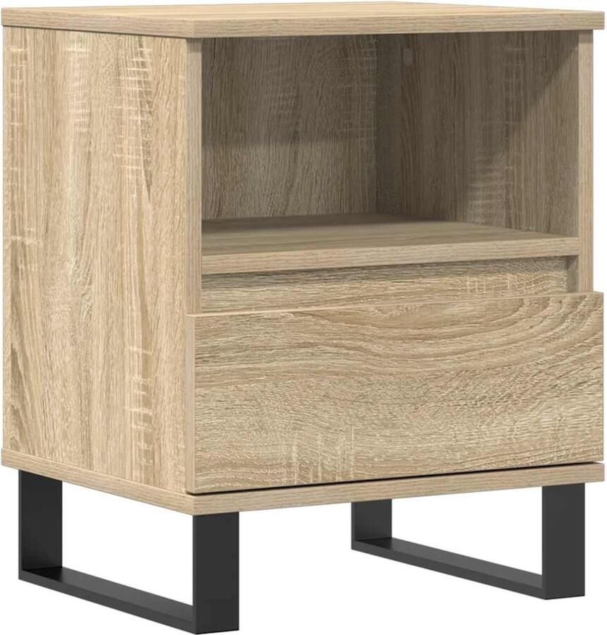 VidaXL -Nachtkastje-40x35x50-cm-bewerkt-hout-sonoma-eikenkleurig - Foto 4