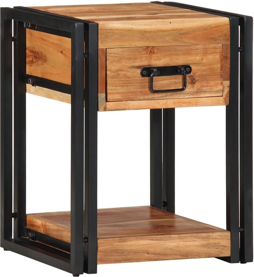 VidaXL Nachtkastje met lade Bruin 40 x 35 x 50 cm Massief acaciahout