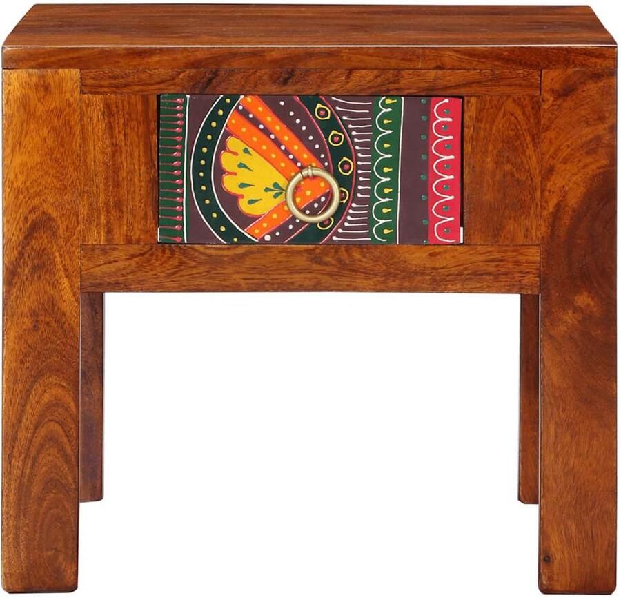 VidaXL Nachtkastje 40x40x36 cm Massief Acaciahout Nachtkastje Nachtkastjes Bijzettafel Wandkastje