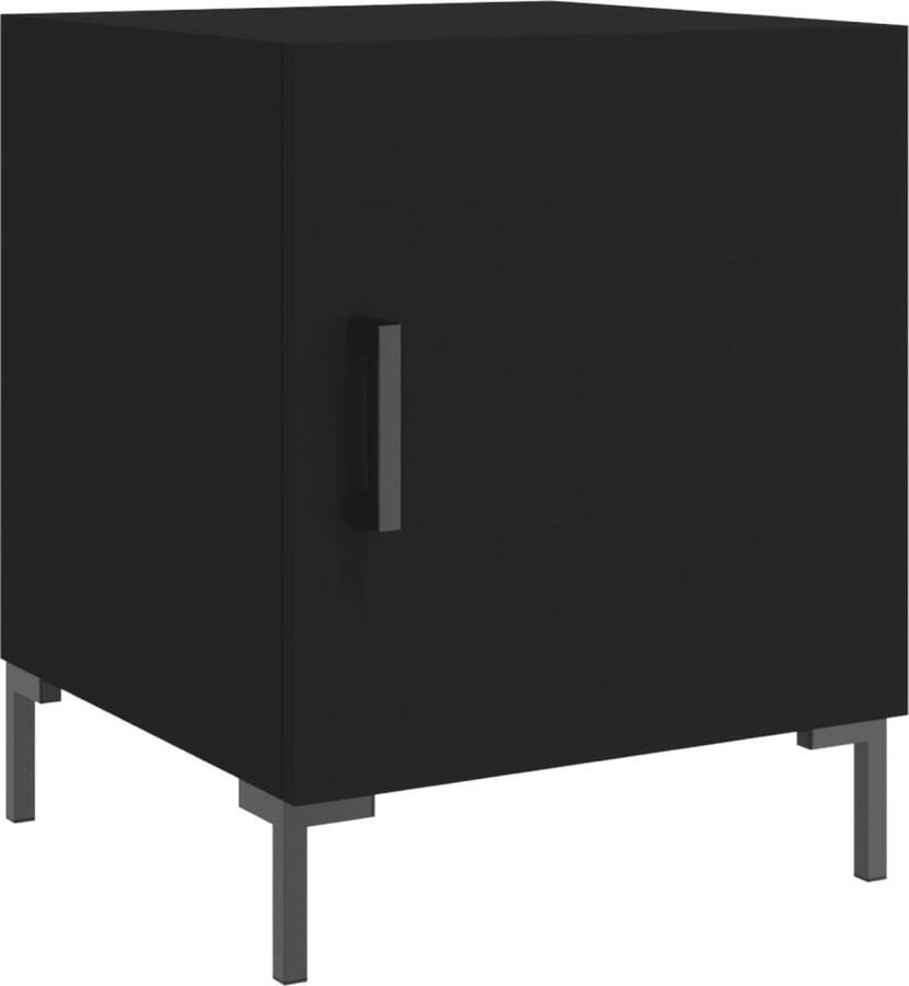 VidaXL Nachtkastje 40x40x50 cm Bewerkt hout Zwart Nachtkastje Nachtkast Houten Nachtkast Black Nightstand Design Nachtkast Modern Nachttafel