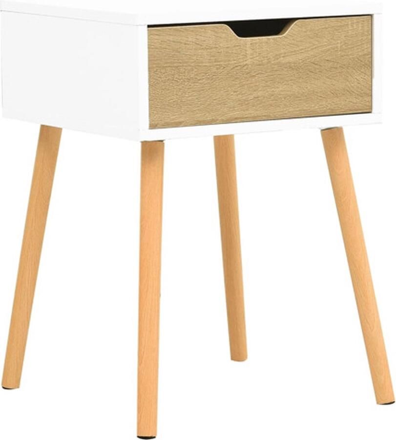 VidaXL -Nachtkastje-40x40x56-cm-bewerkt-hout-wit-en-sonoma-eikenkleurig