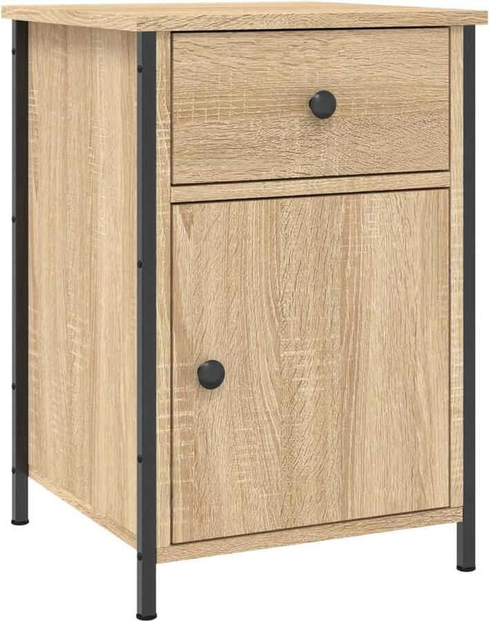 VidaXL -Nachtkastje-40x42x60-cm-bewerkt-hout-sonoma-eikenkleurig - Foto 3