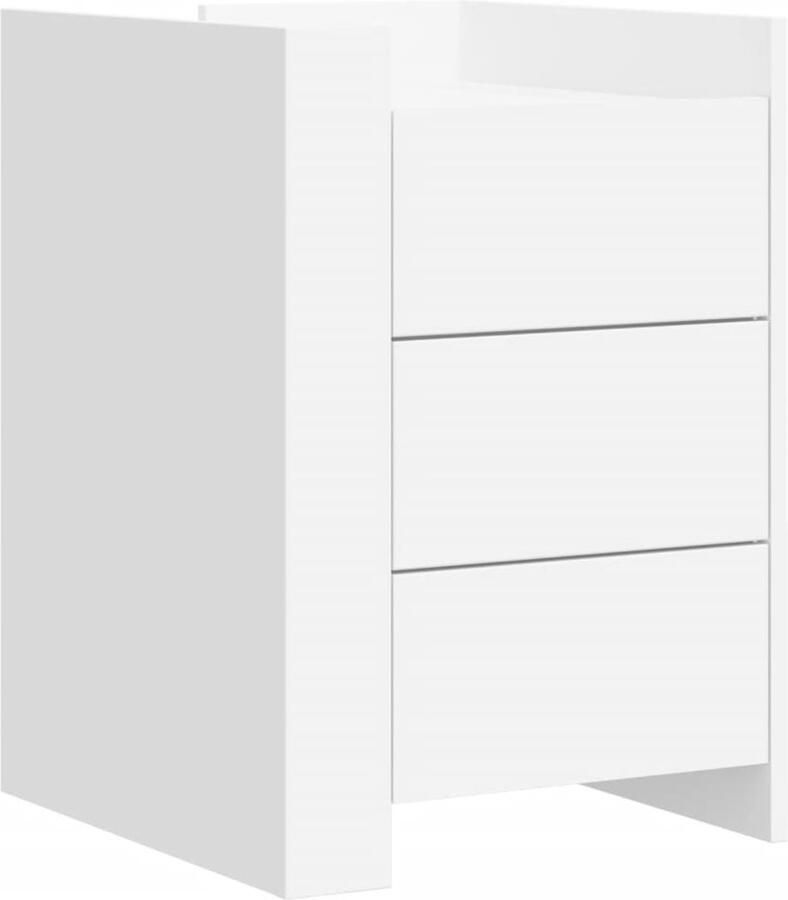 VidaXL Nachtkastje 45x50x65 cm bewerkt hout wit