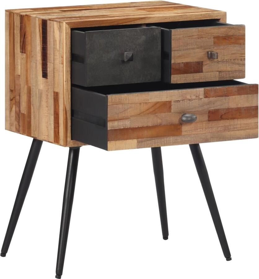 VidaXL Nachtkastje 47x31 5x60 cm massief teakhout