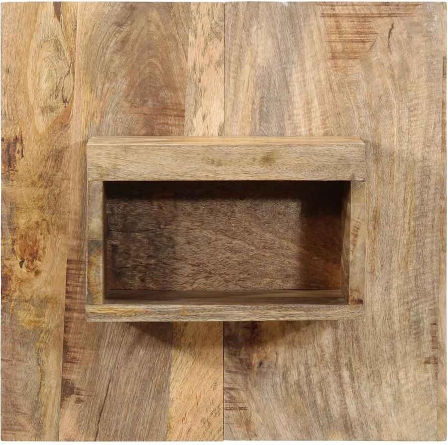 VidaXL Nachtkastje 50x27x50 cm Mangohout 2 stuks Nachtkastje Nachtkastjes Bijzettafel Wandkastje