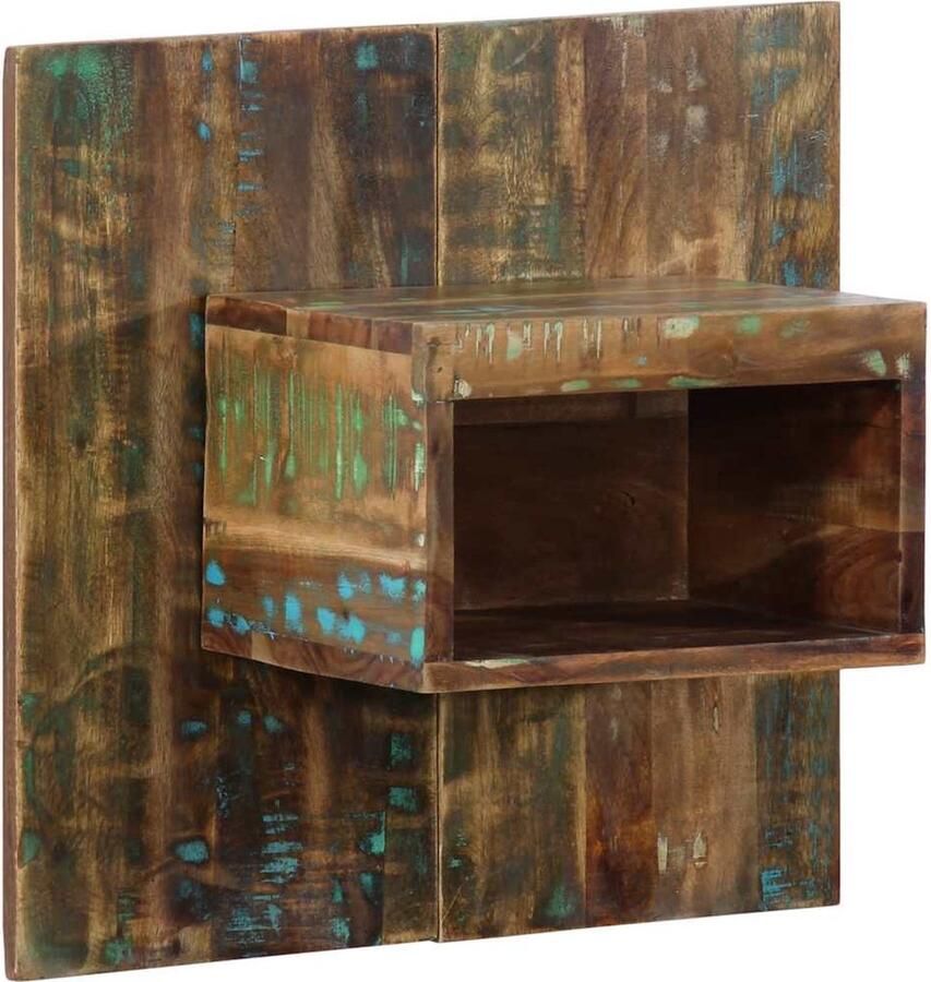 VidaXL Nachtkastje 50x27x50 cm massief gerecycled hout meerkleurig