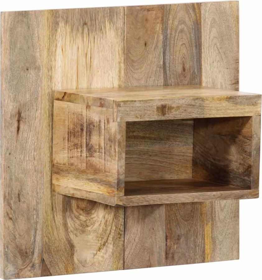 VidaXL Nachtkastje 50x27x50 cm massief ruw mangohout