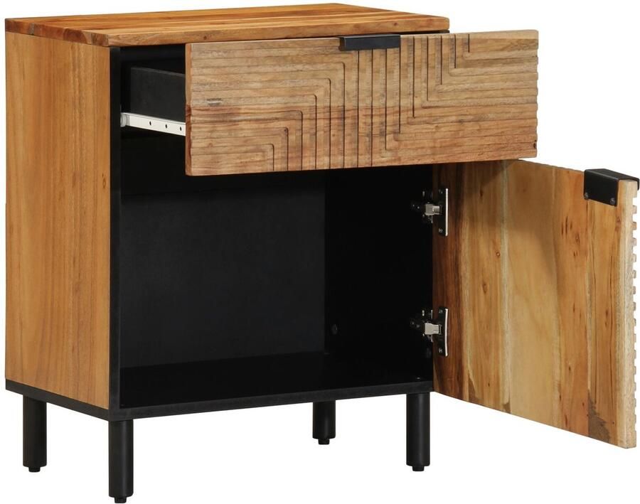 VidaXL Nachtkastje 50x33x60 cm Massief Acaciahout - Foto 2