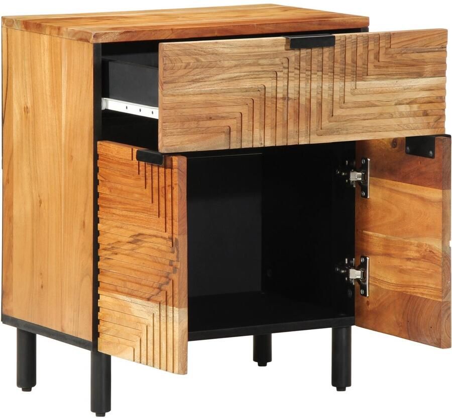 VidaXL Nachtkastje met lade Bruin 50 x 33 x 60 cm Massief acaciahout