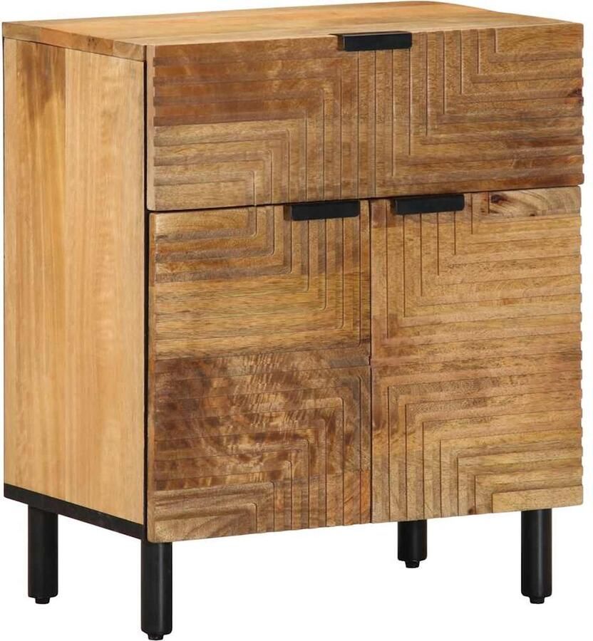 VidaXL Nachtkastje 50x33x60 cm massief mangohout bruin