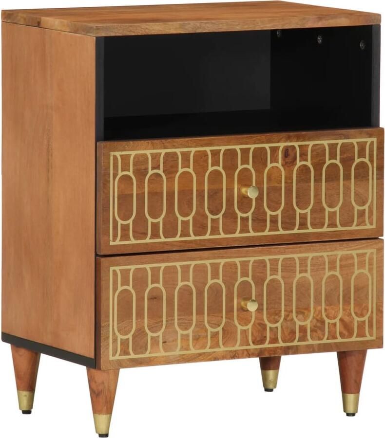 VidaXL Nachtkastje 50x33x62 cm massief mangohout