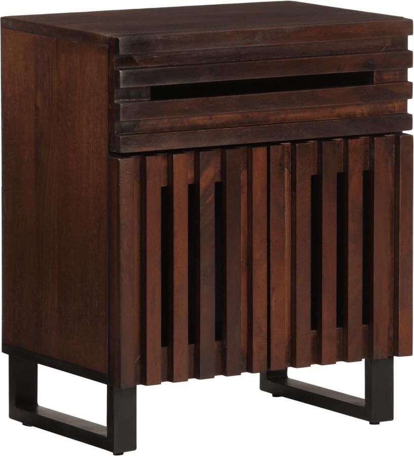 VidaXL Nachtkastje 50x34x60 cm massief mangohout bruin