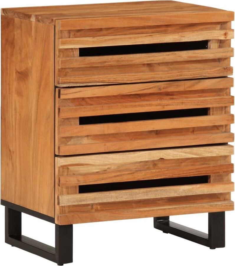 VidaXL Nachtkastje 50x34x62 cm massief acaciahout - Foto 2