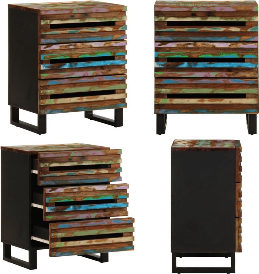 VidaXL Nachtkastje 50x34x62 cm massief acaciahout Nachtkastje Nachtkastjes Bijzettafel Wandkastje