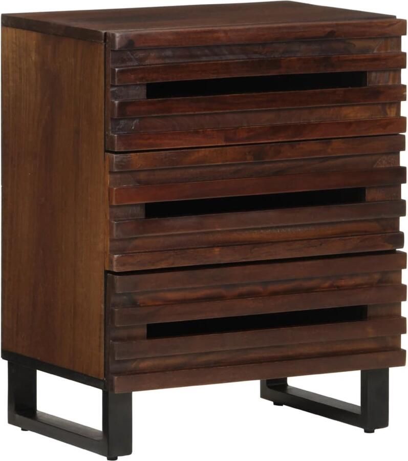 VidaXL Nachtkastje 50x34x62 cm massief mangohout bruin