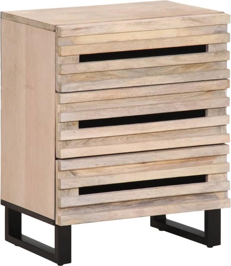 VidaXL Nachtkastje 50x34x62 cm massief mangohout