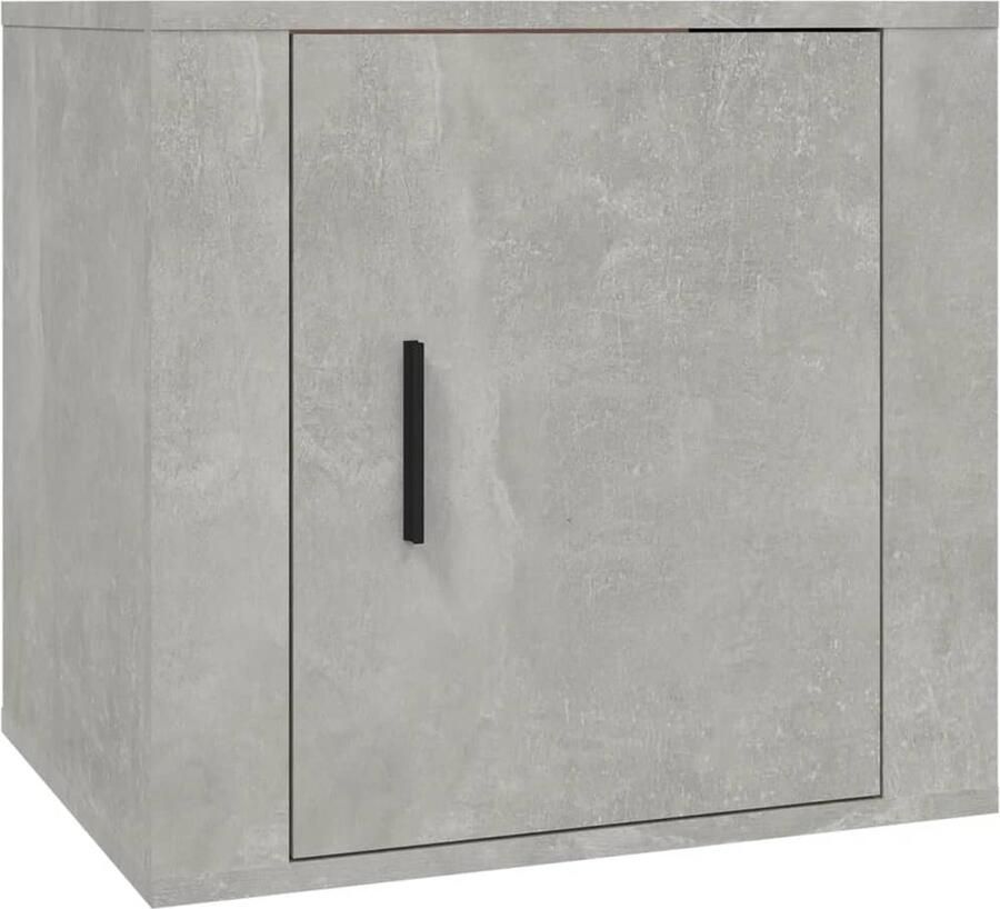 VidaXL Nachtkastje Betongrijs 50x39x47 cm Nachtkastje Kastje Slaapkamermeubel Betonlook Grijs Meubilair Houten Meubel Compact Bureau Decoratief Item Stijlvol Nachtlampje Bergruimte Tv Stand Leeshoek Woonaccessoires