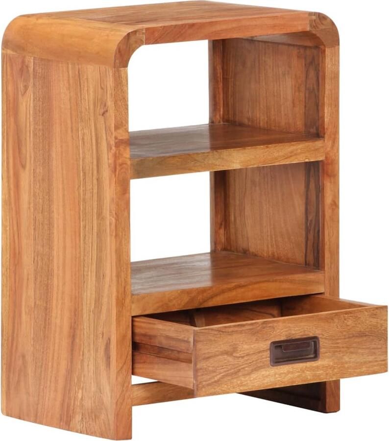 The Living Store Nachtkastje 40x30x60 cm acaciahout met honingafwerking Nachtaandrijftafel Nachtkastje Acacia Honig Kleurtonelement Salonmeubel Kamerdecoratie - Foto 2