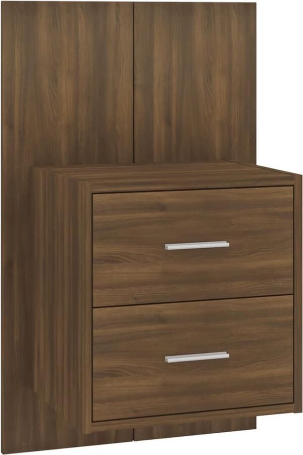 VidaXL -Nachtkastje-wandgemonteerd-bruin-eikenkleurig - Foto 9